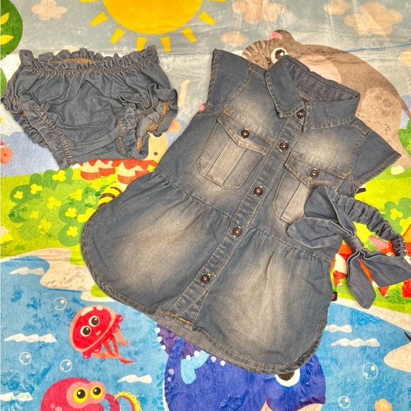 Babygirl Jeans Dresses With underpants ✨ - Picture 2 of 2